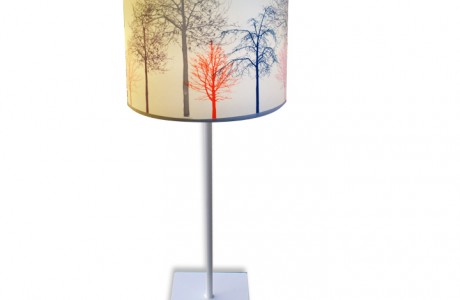 מנורה ריצפתית אהיל הדפס עצים